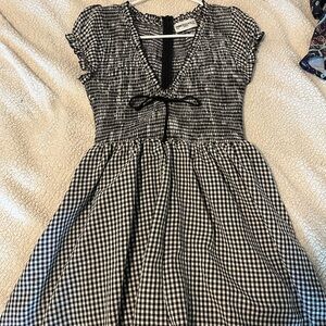Princess Polly Black and White Gingham romper.